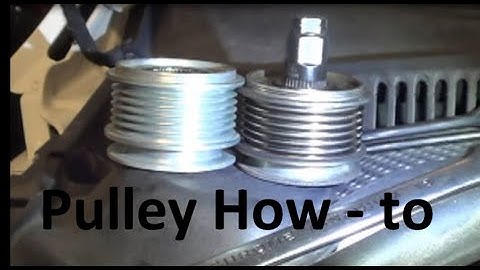 2013 Tdi How to change Alternator pulley
