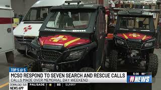 Crews respond to seven search and rescue calls over Memorial Day weekend