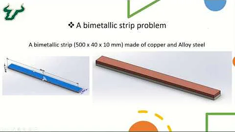 SOLIDWORKS Simulations - Thermal load Bimetallic S...