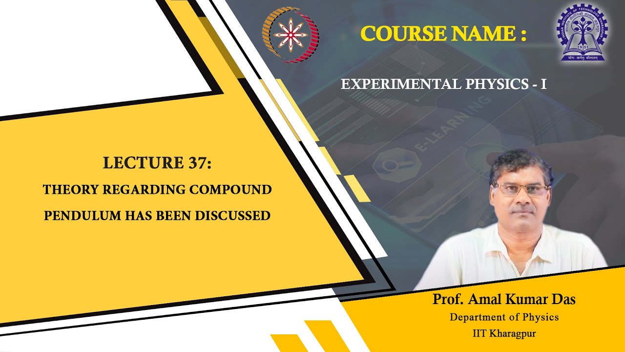 Lecture 37: Theory regarding compound pendulum has been discussed