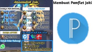 Cara Membuat Pamflet joki rank Mobile Legends