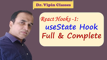 React Hook useState Example | React 19 Hook #1 Dr Vipin Classes