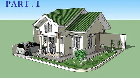 Sketchup tutorial house design PART 1