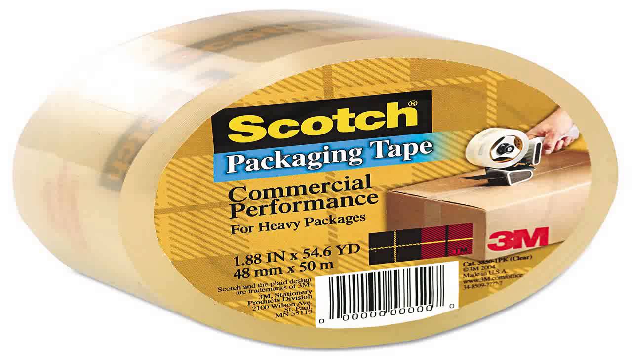 Scotch Commercial Grade Shipping Packaging Tape 1.88 in x 54.6 yd 1