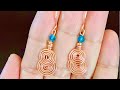 diy earrings/simple and cute wire wrapped earrings/Easy Jewelry Tutorial Simple Swirl Earrings