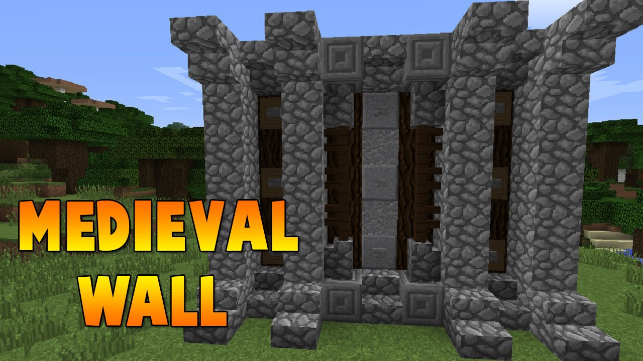  Minecraft  Medieval Wall  Design  Tutorial 3 YouTube