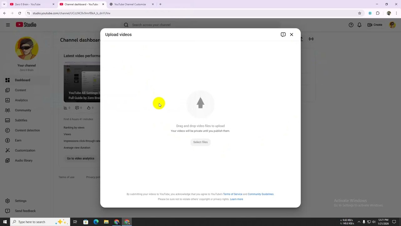 YouTube Video Upload Step by Step SEO Title Tag by Zero Brain YT