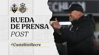 Rueda de prensa: Dick Schreuder tras el CD Castellón 3-2 RC Recreativo by CDCastellonOficial 2,602 views 1 month ago 8 minutes, 23 seconds