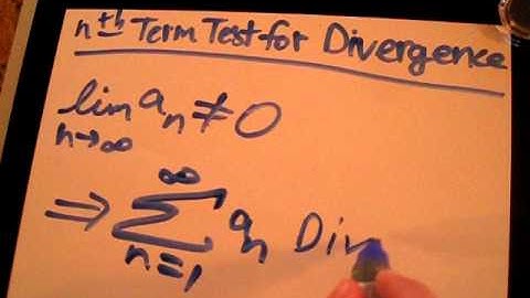 nth Term Test for Divergence