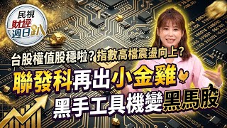 【財經宜&民視財經週日趴】台股權值股穩啦?指數高檔震盪向上?聯發科集團搶進AI狂潮再出小金雞?黑手工具機打進航太、半導體成黑馬股!期貨交易新策略，夜盤、多元商品避險，網路暨電視理財座談!ft.邱沁宜