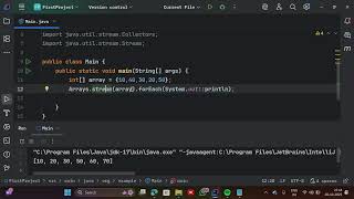 Java stream API : Convert Array into stream and print.