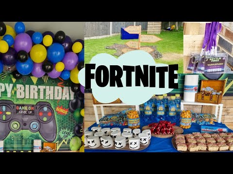 Video: FORTNITE BIRTHDAY PARTY FOR OUR 9 YEAR OLD NEPHEW (INCL FORTNITE PARTY FOOD IDEAS ON A BUDGET)