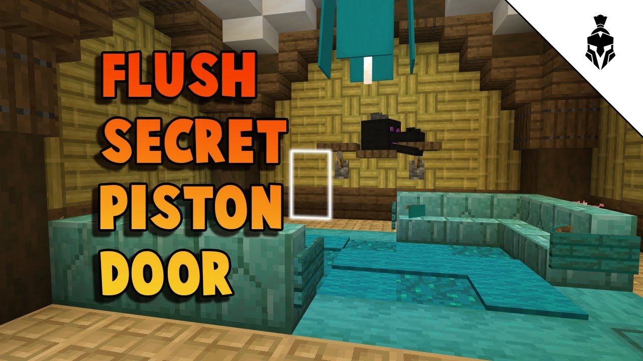 Build a Flush SECRET Piston Door for Minecraft Bedrock 1.20!