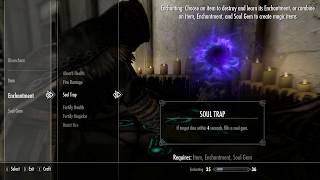 How to get the Soul Trap enchant so you can trap the souls in the gems - Skyrim Special Edition
