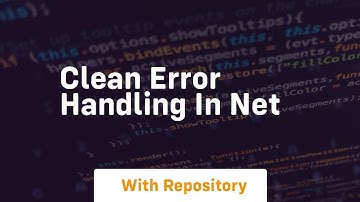 clean error handling in net