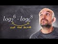 Simplify the logarithms with different bases