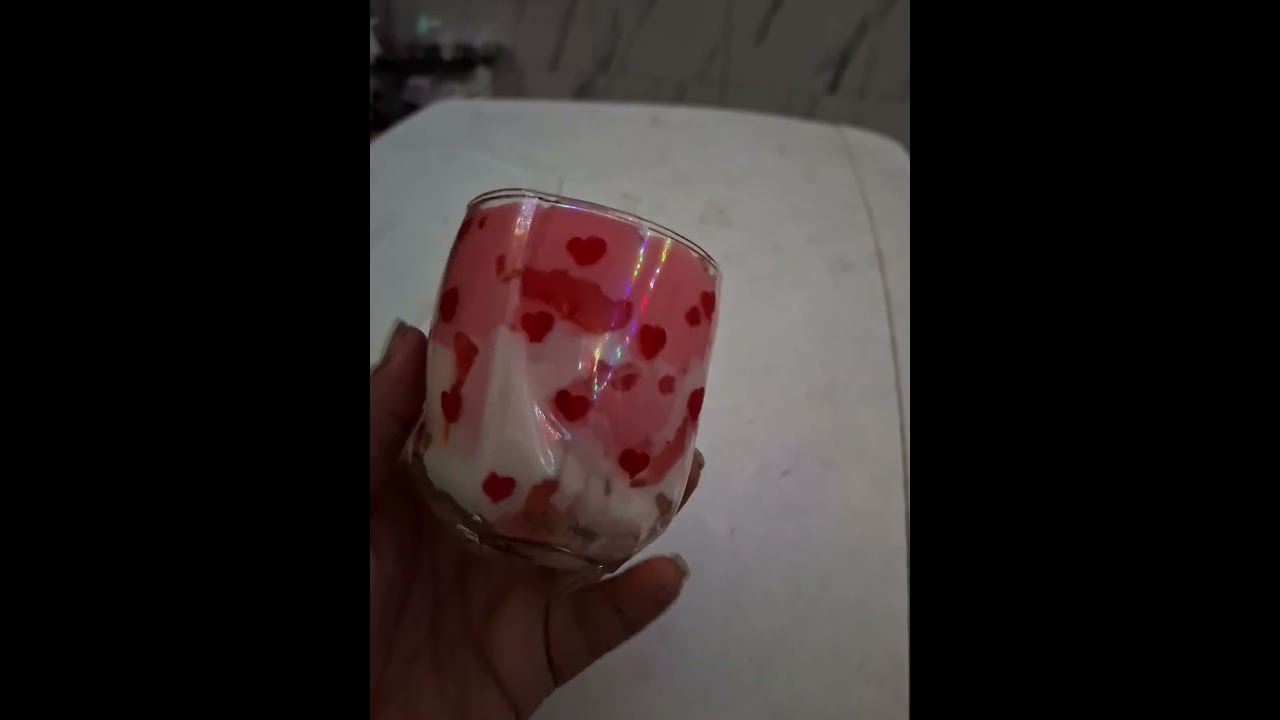 strawberry latte candle 