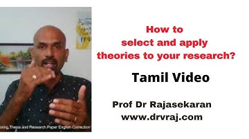 How to select and apply theories in research? ஆராய்ச்சியில் கோட்பாடுகளைத் தேர்வு செய்வது |PhD Tips