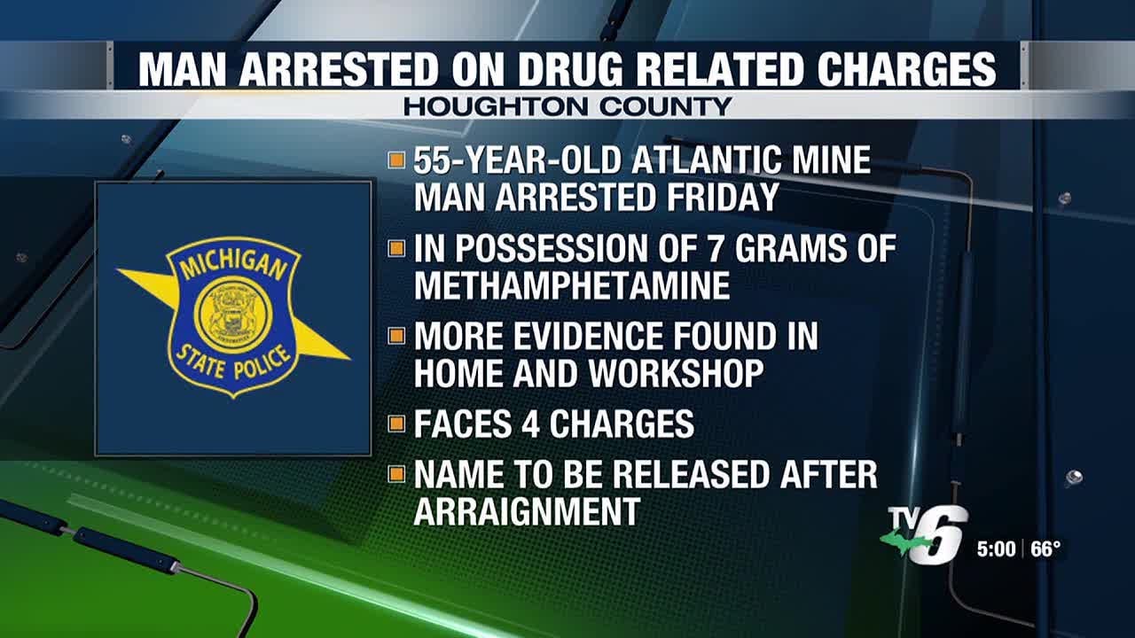 Houghton County man arrested for methamphetamine possession, intent to ...