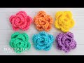 HOW To CROCHET ROSE FLOWER PATTERN Simple Easy Embellishment For A Hat Scarf Shawl Blanket Bag More 