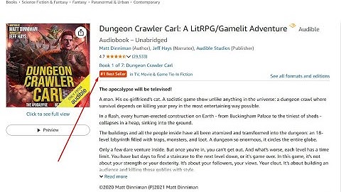 https://amzn.to/45JzD8v Gamelit Adventure Dungeon Crawler Carl: A LitRPG