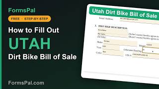 How to Fill Out a Utah Dirt Bike Bill of Sale (Free Fillable PDF, Step by Step)