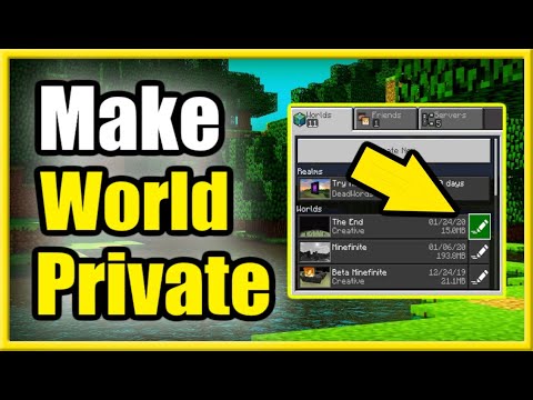 Video: How To Make A Private In Minecraft