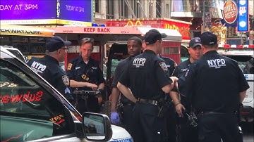 FDNY EMS RESPONDING & ON SCENE WITH NYPD & MOUNT SINAI PARAMEDICS FOR "EDP" CALL ON IN TIMES SQUARE.