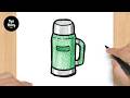 #973 How to Draw a Thermos - Easy Drawing Tutorial
