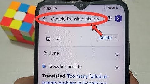 how to delete history from Google translate ?