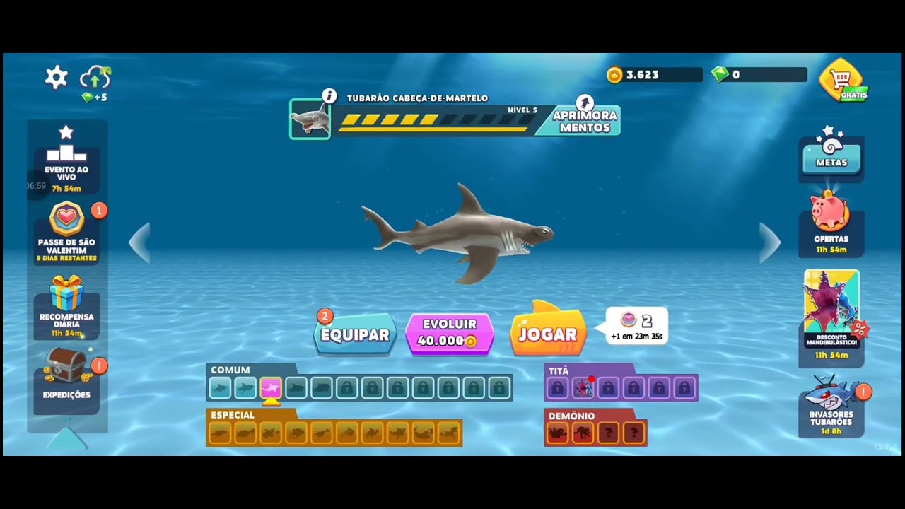 EU ME DEI MUITO MAL* no shark hungry*