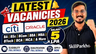 Citi, Oracle, Kroll, Cargill & Comcast Recruitment | Top Private Jobs 2026  Freshers Eligible | Appl