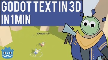 Godot text in 3D in 1 MINUTE