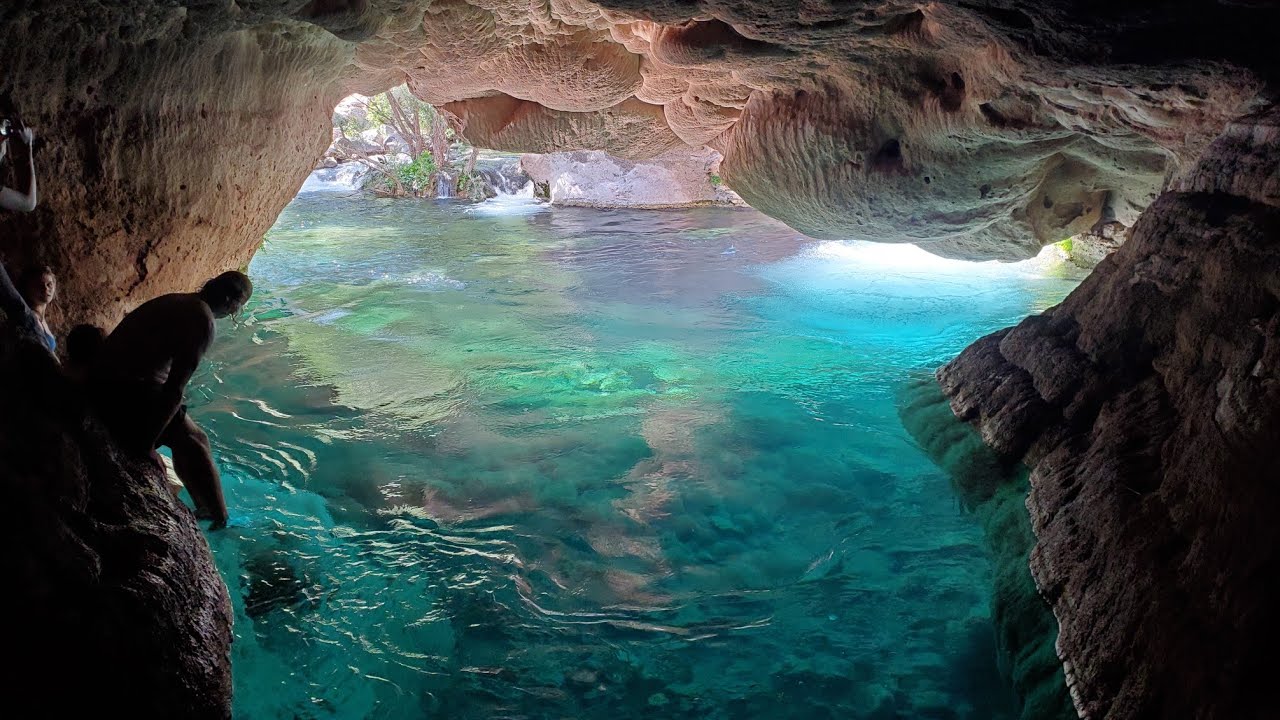 Exploring the Cave in Fossil Creek - YouTube
