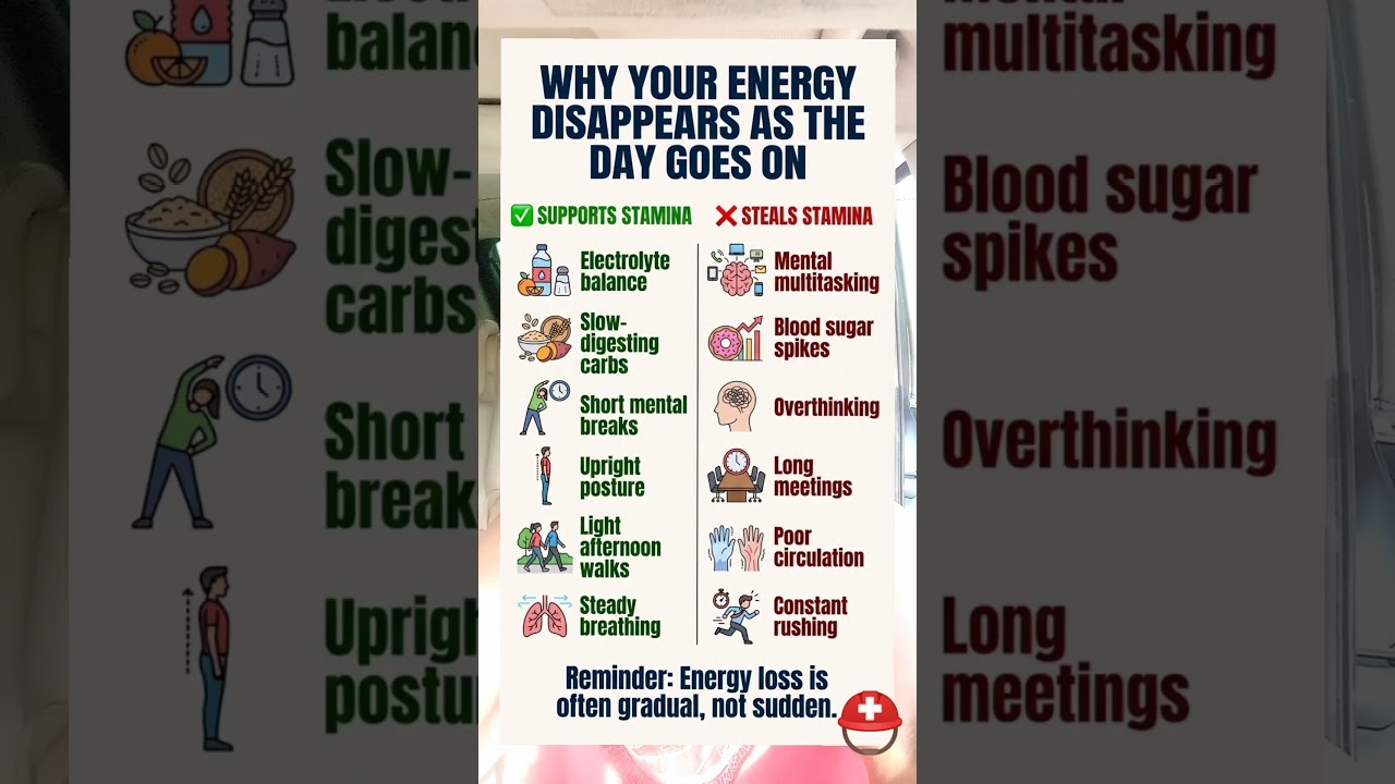 WHY YOUR ENERGY DISAPPEARS AS THE DAY GOES ON