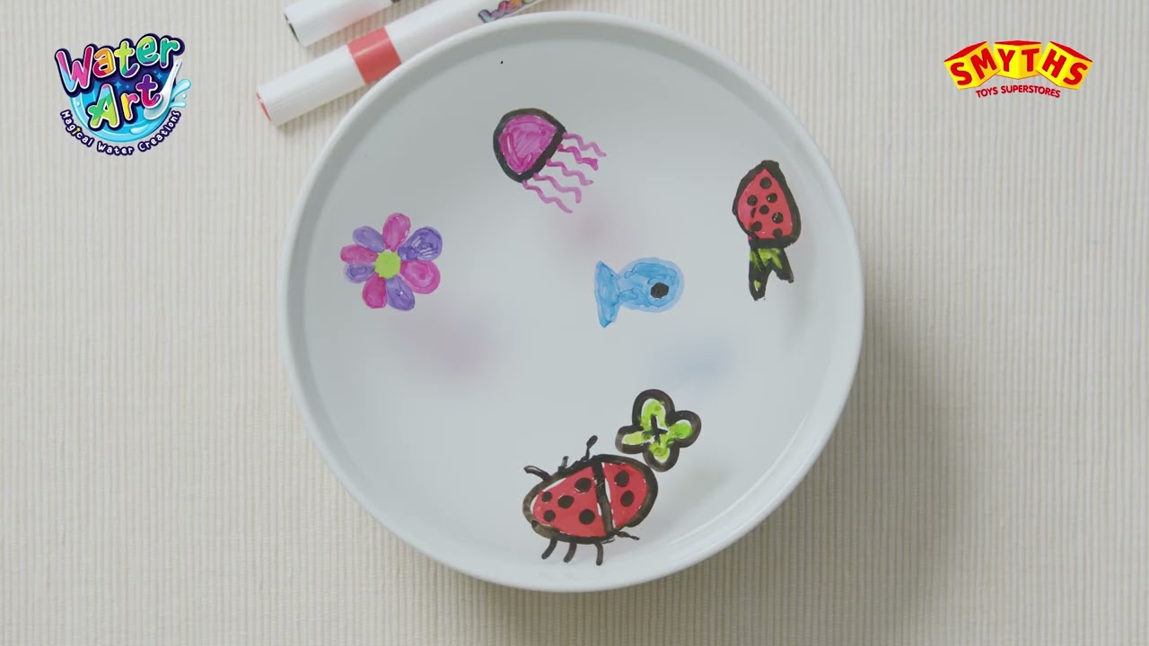 Set Magic Pen 12 Couleurs + Cuillère + Tatouages – Stylo à Eau Qui Flotte – Dessin Sur Cuillère, Impression Sur Peau – Cadeau Créatif Enfant