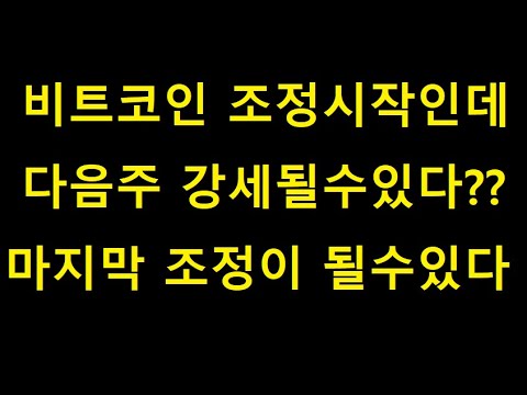 코인 전망 New 비트코인 전망 및 다음주 기대하자!!