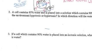 Osmosis problems