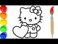 Cute Kitty Holding Heart ❤️🐱 Easy Drawing Step by Step