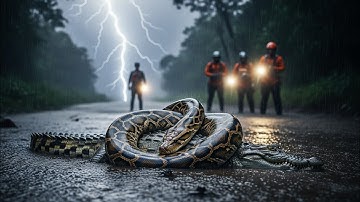 Giant Python Attacks Crocodile — Rescue Team Saves Both!