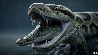 Giant Python Attacks Crocodile Rescue Team Saves Both