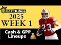 DraftKings NFL Week 1 Lineup Strategy 2025 🏈