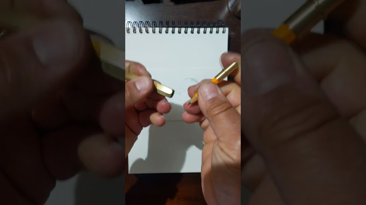 Bullet Pencil Hex made by Elegant Utility the Pencil-Pal Hex Brass EDC pencil holder