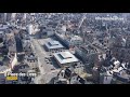 Survol du centreville de rennes en drone