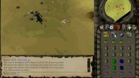 DEMON X185 SLAYING DESERT LIZARDS !!! - RUNESCAPE