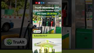 Will Trualt Bioenergy Fuel Your Portfolios Growth? Ipo Gmp Surges 17 33% Are You Investing?
