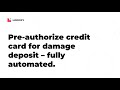 BOOKING & PAYMENT - Pre-authorize a credit card for damage deposit - fully automated