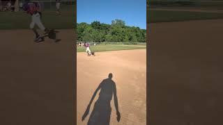 Umpire POV - Runner beats the throw! #baseball #umpire #sports #game #summer #play #run #mn #cg #fyp