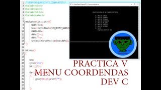 Menus, Margins, and GOTOXY Coordinates in DEV C++ / Structured Programming
