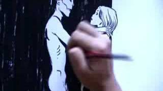 Video thumbnail of "Tre allegri ragazzi morti - La tatuata bella (speed painting)"